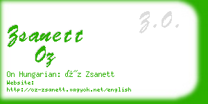 zsanett oz business card